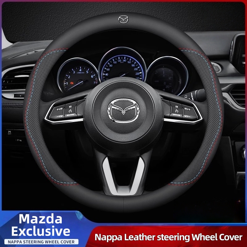 Car Steering Wheel Cover Anti Slip Breathable - Couro respirável capa de volante do