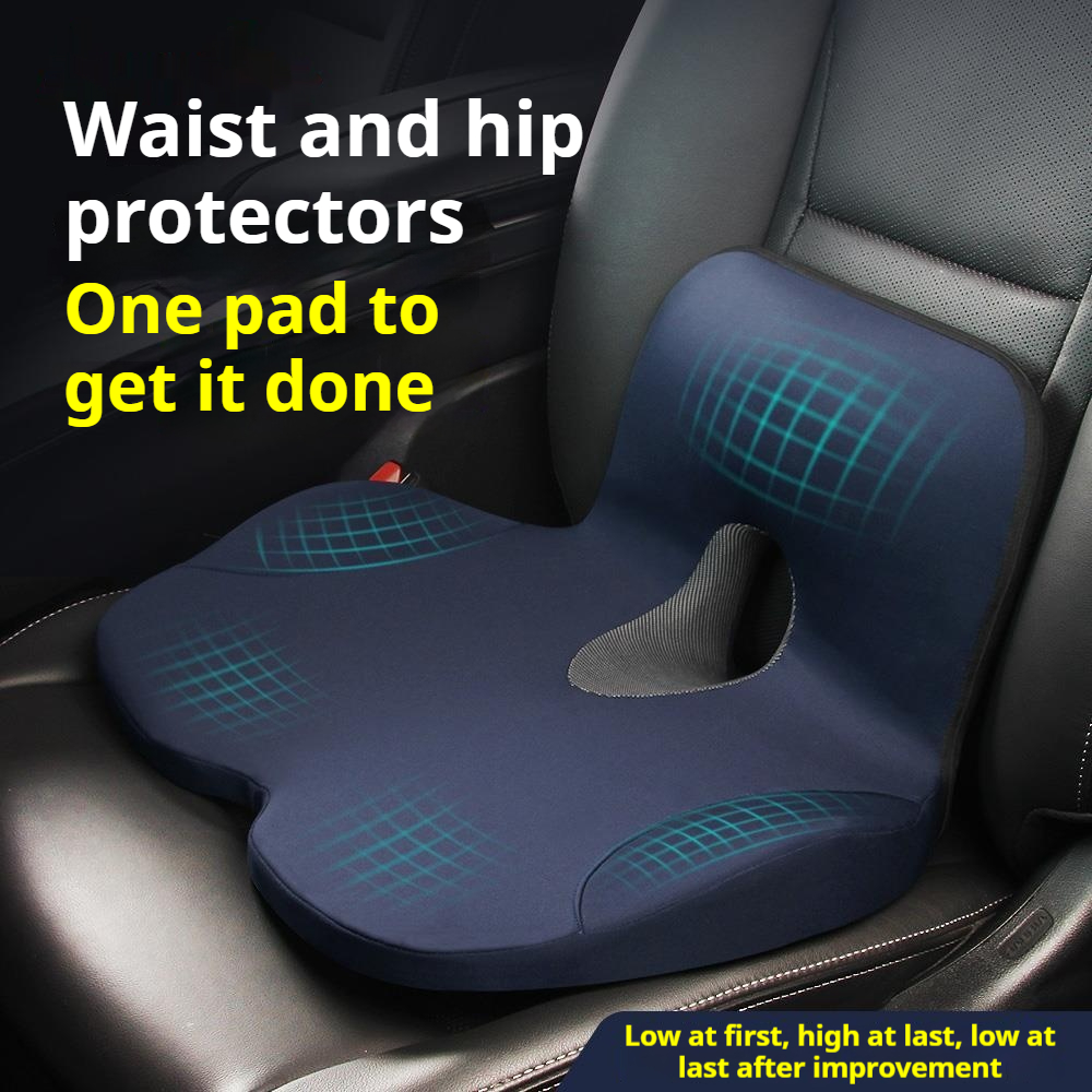 Memory Foam Car Neck Pillow Lumbar Support - Almofada de assento principal do motorista