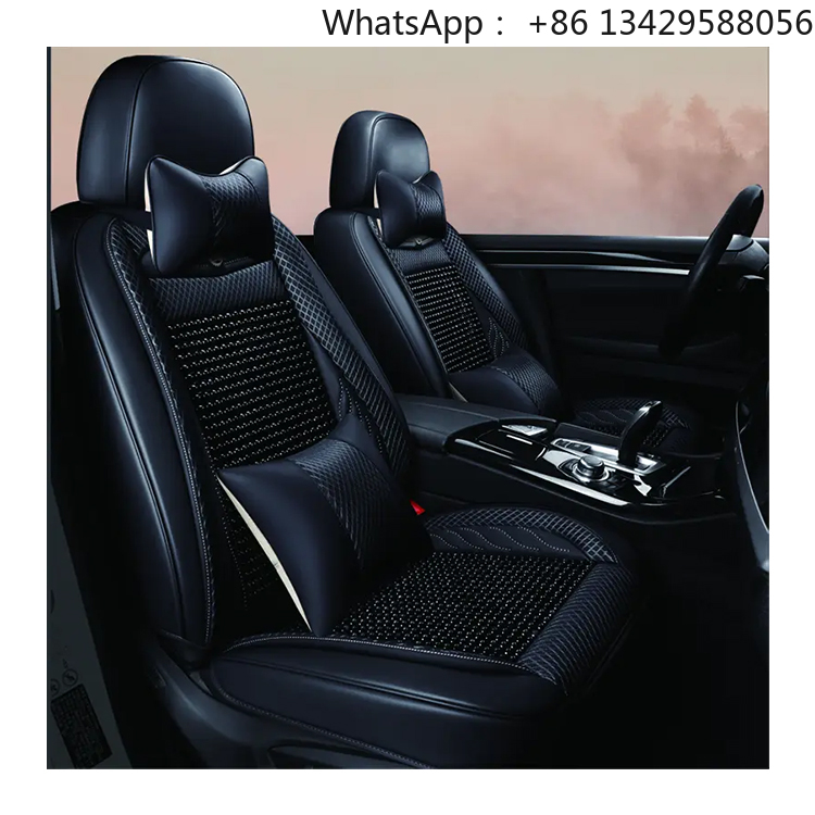 Leather Car Seat Covers Full Set Universal - Conjunto completo de contas de madeira