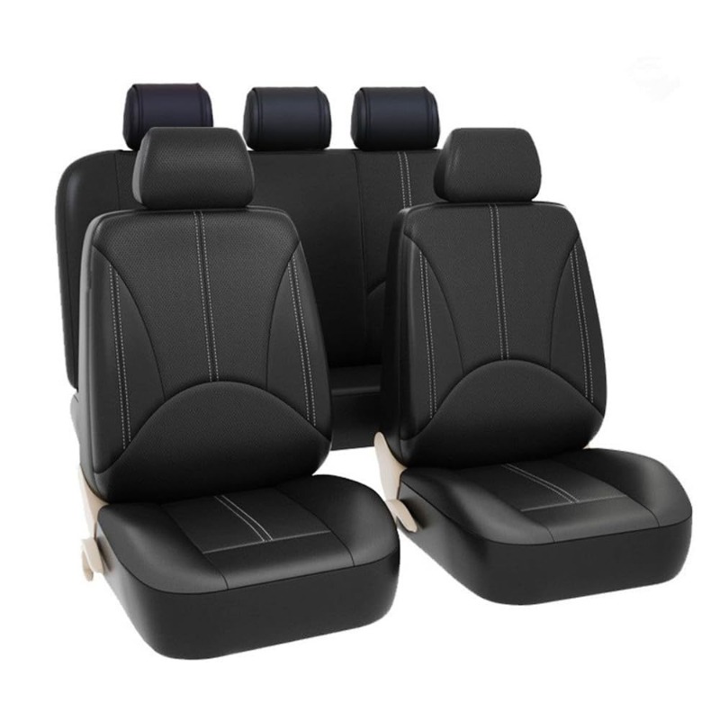 Leather Car Seat Covers Full Set Universal - Capas de Assento de Carro em
