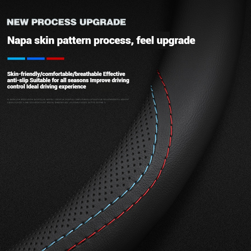 Couro respirável capa de volan - Car Steering Wheel Cover Anti Slip Breathable avaliação e preço