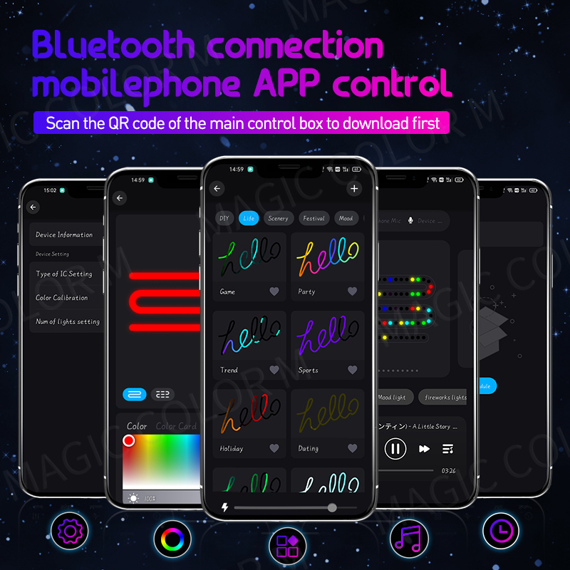Vegetting 140cm luzes ambienta - Led Ambient Interior Car Lights App Control avaliação e preço