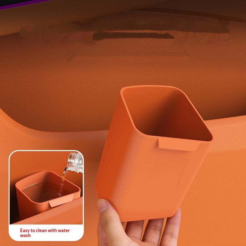 Novo Porta-Copos de Silicone p - Waterproof Car Trash Can With Lid avaliação e preço