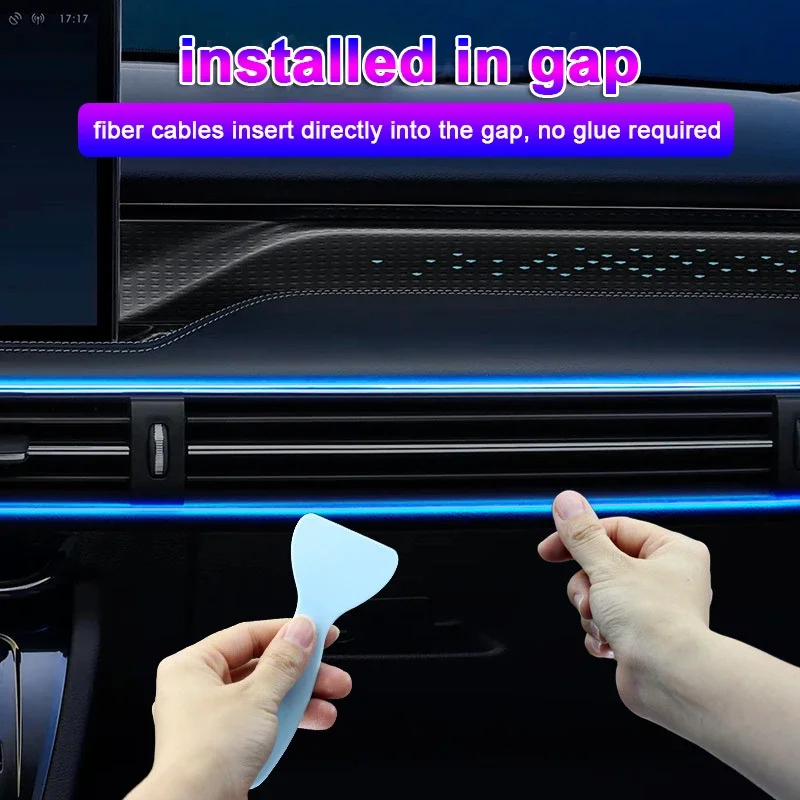 Faixa de luz LED ambiente inte - Led Ambient Interior Car Lights App Control avaliação e preço