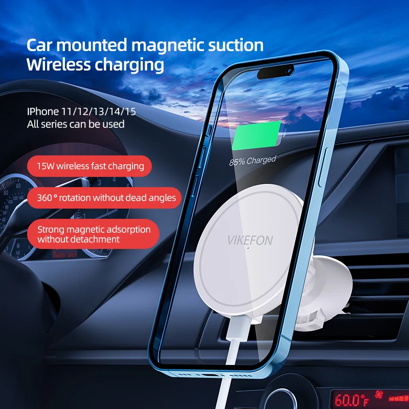 Carregador Sem Fio Magnético V - Wireless Car Charger Mount Fast Charging avaliação e preço
