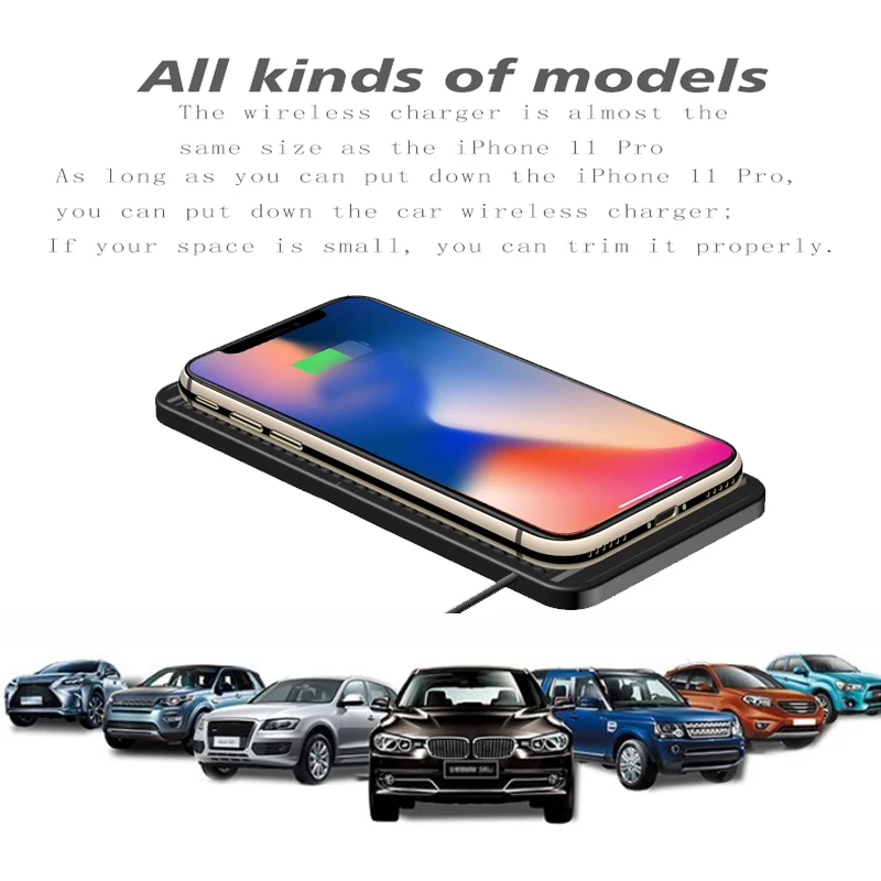 Almofada de carregador de carr - Wireless Car Charger Mount Fast Charging avaliação e preço