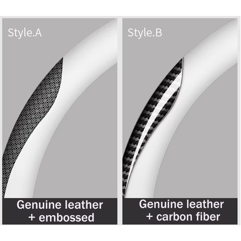Capa de Volante de Couro para  - Car Steering Wheel Cover Anti Slip Breathable avaliação e preço