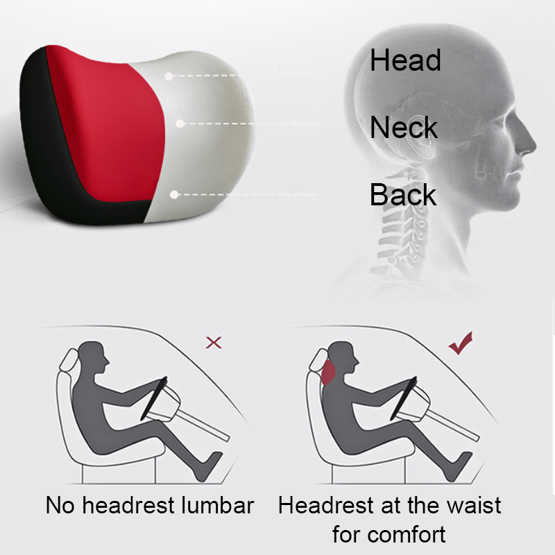 Seametal travesseiro de encost - Memory Foam Car Neck Pillow Lumbar Support avaliação e preço