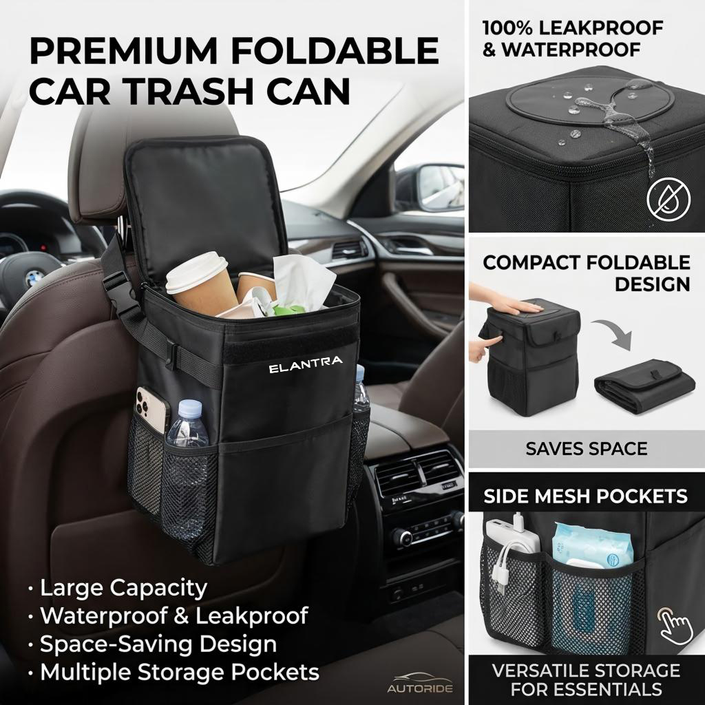 Saco de armazenamento para lix - Waterproof Car Trash Can With Lid avaliação e preço