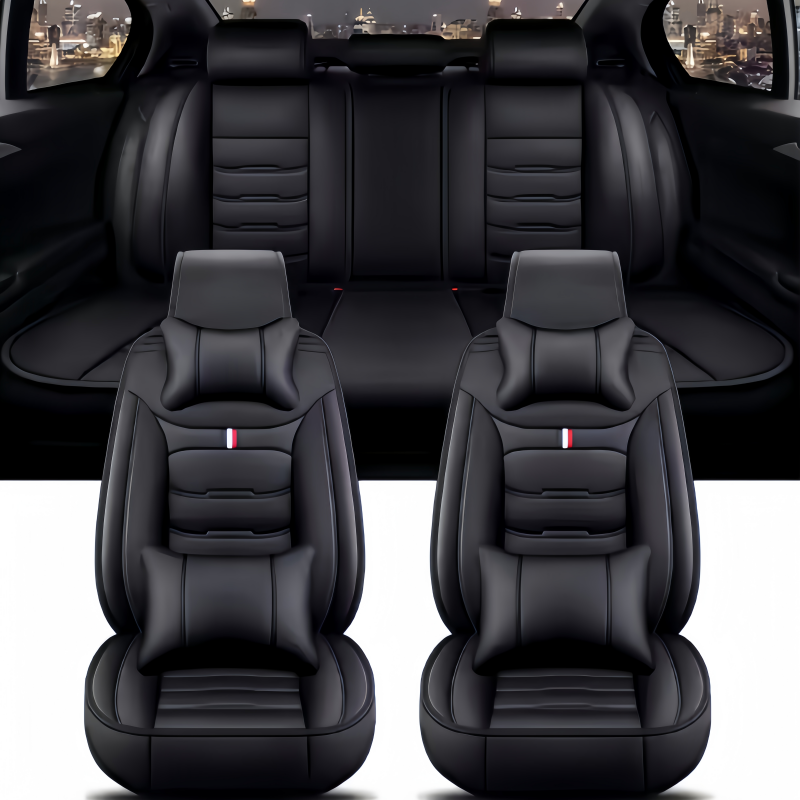 Capas de assento de couro do p - Leather Car Seat Covers Full Set Universal avaliação e preço